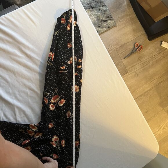 Lauren Conrad Long Sleeve SquareNeck Blouse, Navy W Yellow Dots+Coral Florals, M - Picture 11 of 15